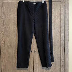 NWOT ⚫️ Ann Taylor ⚫️ Black on Black Polka Dots Tapered Size 8 Pants